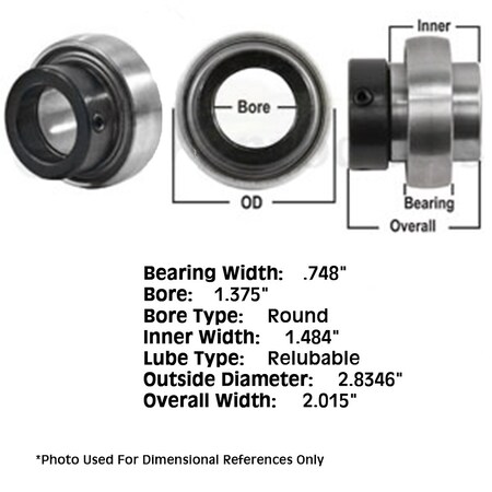 Aftermarket Tractor ReLubri Fits CATable Spherical Ball Bearing With Collar T18852
